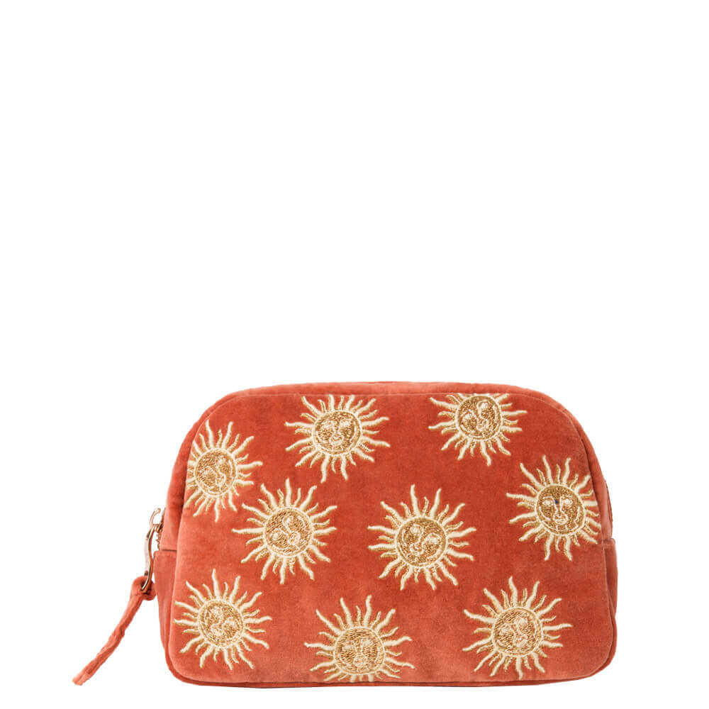 Elizabeth Scarlett Sun Goddess Rust Makeup Bag